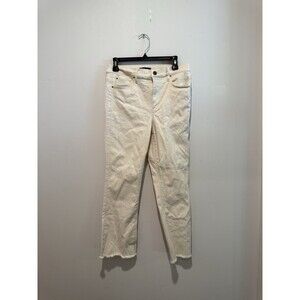 Ann Taylor pants 8 White Ankle Wide Leg Accent Trim